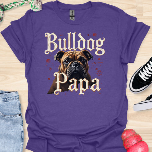 Bulldog Papa - V5 - Gothic Graphic T-Shirt